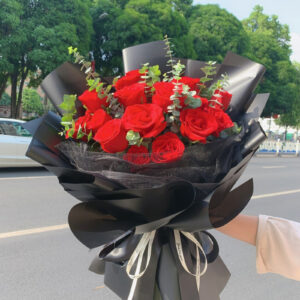 Midnight Red Rose Bouquet
