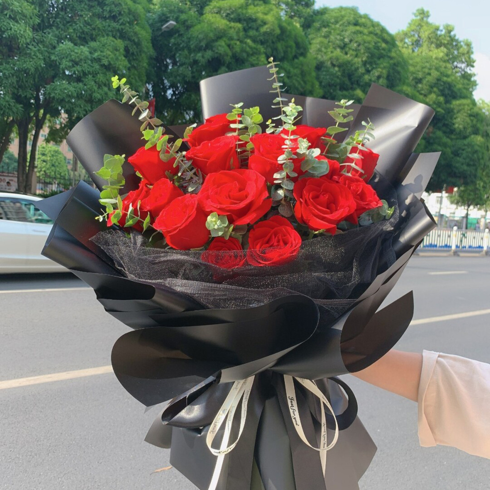 Midnight Red Rose Bouquet