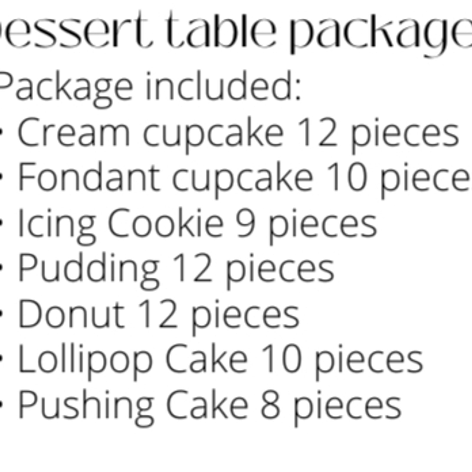 Dessert Table Package B