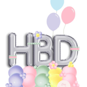 32" 'HBD' Letter Design
