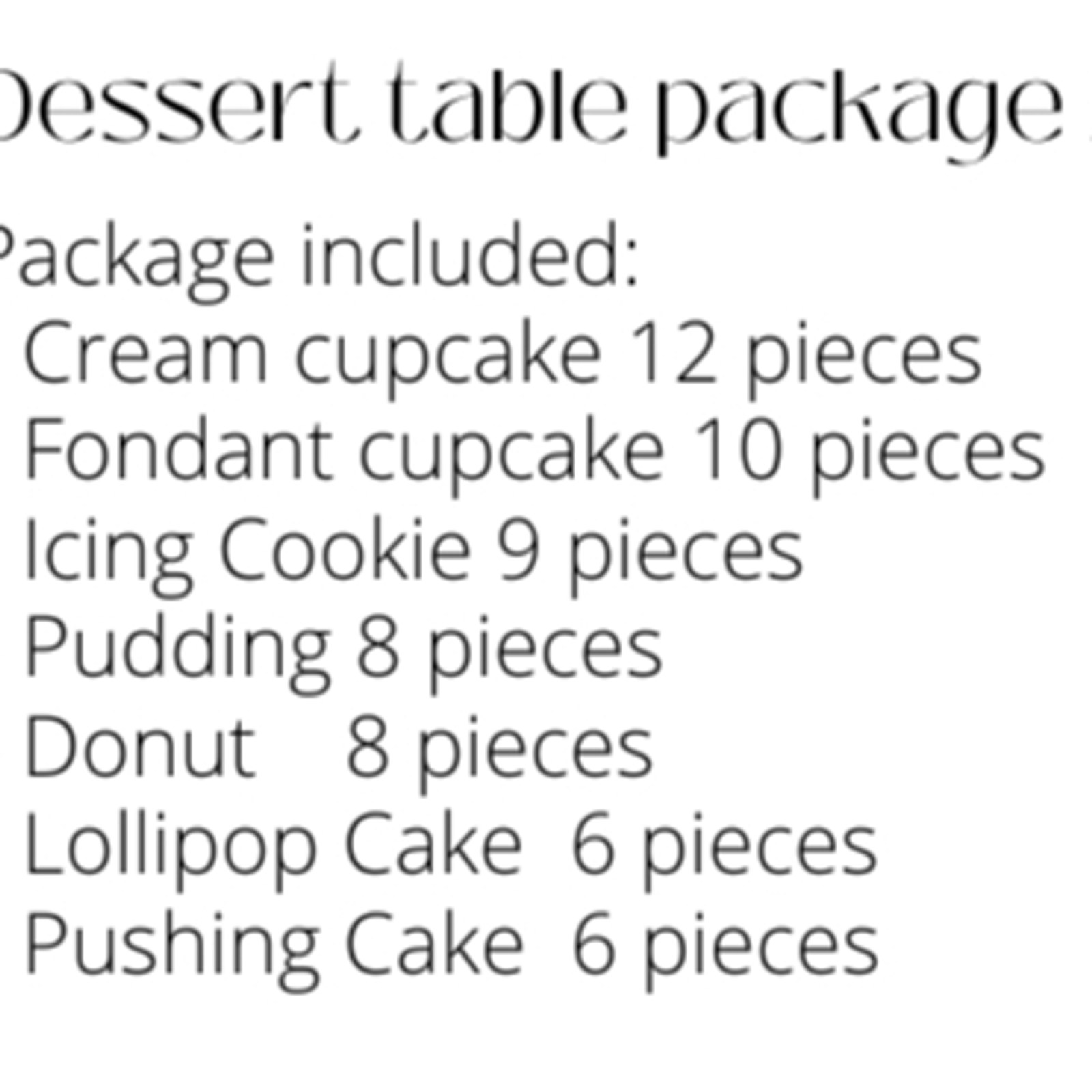 Dessert Table Package A