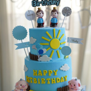 6'' + 8'' Two Tiers Cream Cake