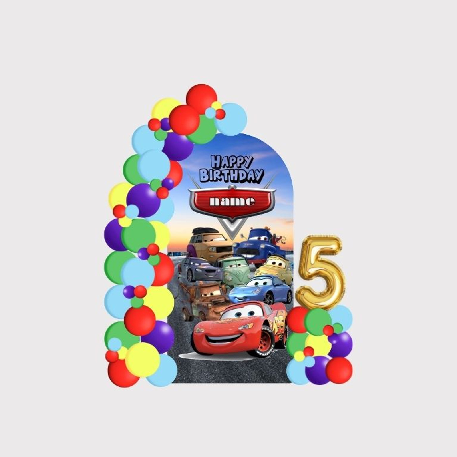 Lightning McQueen Backdrop Package